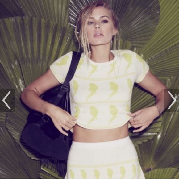 For Love & Lemons Knitz Flock to Me Birdie Size Large Crop Top & Size Med Skirt - Picture 13 of 14